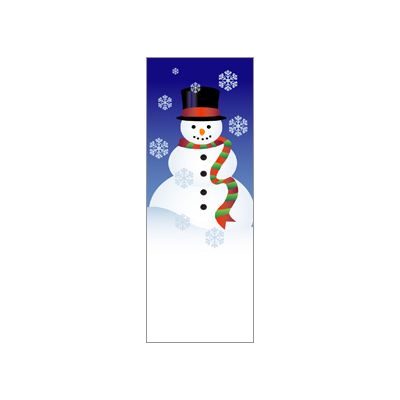 17 x 36 in. or 17 x 45 in. Holiday Snowman Banner