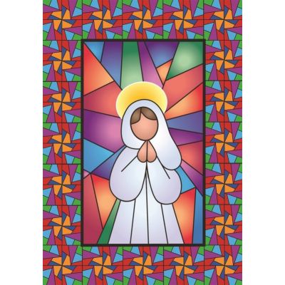 Stained Glass Angel House Flag
