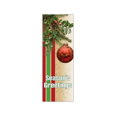 30 x 96 in. Holiday Banner Seasonal Spray with Ornament