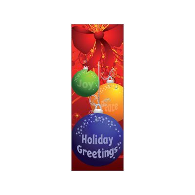 30 x 96 in. Holiday Banner Holiday Greetings Ornaments