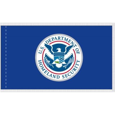 3 x 5 ft. DHS Flag - Pole Sleeve with Silver Fringe