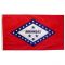 4ft. x 6ft. Arkansas Flag w/ Line Snap & Ring