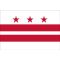 4ft. x 6ft. District of Columbia Flag Red Fringed