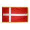 2ft. x 3ft. Denmark Flag Fringed for Indoor Display