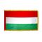 2ft. x 3ft. Hungary Flag Fringed for Indoor Display