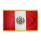 3ft. x 5ft. Peru Flag Seal for Parades & Display with Fringe