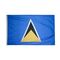 4ft. x 6ft. St. Lucia Flag w/ Line Snap & Ring
