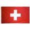 4ft. x 6ft. Switzerland Flag w/ Line Snap & Ring