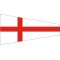 Size 3-1/2 Number 8 Signal Pennant with Line Snap and Ring