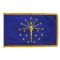 3ft. x 5ft. Indiana Flag Fringed for Indoor Display