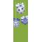 30 x 60 in. Holiday Banner Blue & Silver Ornaments Green Fabric