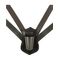 Double Strips Flagpole Carrier Black Leather-Plastic Cup