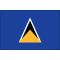 3 ft. x 5 ft. St. Lucia Flag E-poly with Brass Grommets