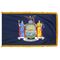 2ft. x 3ft. New York State Flag Fringed for Indoor Display