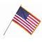 8 in. x 12 in. U.S. Flags Classroom with Fringe 12 Pack