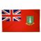 4ft. x 6ft. British Virgin Island Flag Red w/ Line Snap & Ring