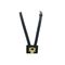Single Flagpole Carrier Black Leather-Brass Cup
