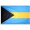 12 in. x 18 in. Bahamas Flag with Canvas Header