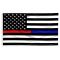 3ft. x 5ft. Thin Red & Blue Line Dual US Flag