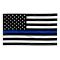 3ft. x 5ft. Thin Blue Line US Flag Poly Sheeting