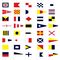 Signal Flag Set - Size 3-1/2 Finished w/ Line Snap and Ring