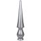 8 in. Round Metal Spear Ornament Silver