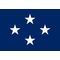 3ft. x 5ft. Navy 4 Star Admiral Flag w/ Lined Pole Sleeve
