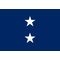 3ft. x 5ft. Navy 2 Star Admiral Flag w/Grommets