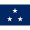 4ft. x 6ft. Navy 3 Star Admiral Flag w/ Lined Pole Sleeve