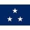 3ft. x 5ft. Navy 3 Star Admiral Flag w/ Lined Pole Sleeve