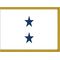 3ft. x 4ft. Navy 2 Star Non-Seagoing Admiral Flag Fringed