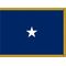 3ft. x 4ft. Navy 1 Star Admiral Flag Display Fringed