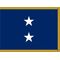 3ft. x 4ft. Navy 2 Star Admiral Flag Display Fringed