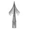 8-1/4 in. Chrome Army Spear Finial