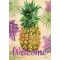 Welcome Floral Pineapple House Flag