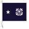 3ft. x 5ft. Coast Guard 1 Star Admiral Flag w/Line Snap & Ring