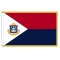 3ft. x 5ft. Sint Maarten Flag with Side pole Hem and Gold Fringe