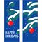30 x 60 in. Seasonal Banner Tree Branches & Ornaments-DBL Sided Design