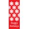 30 x 60 in. Holiday Banner Happy Holidays Snow flakes