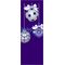 30 x 60 in. Holiday Banner Blue & Silver Ornaments Purple Fabric