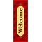 30 x 84 in. Seasonal Banner Ivy Welcome Red Fabric