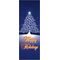 30 x 60 in. Seasonal Banner Happy Holidays Tree Blue