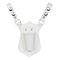 White Leather Strap Snaps-on Belt Style Flagpole Carrier