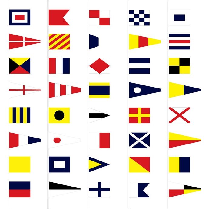100% Cotton – Marine Code Naval Signal Flag / Pennant 2nd 15" X 8" 